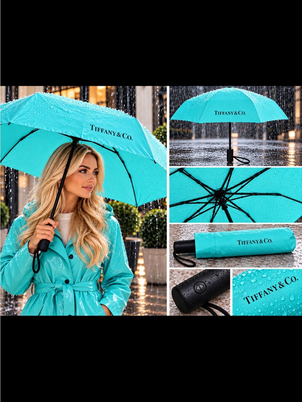 FASHION Women’s Compact Umbrella in Signature Blue